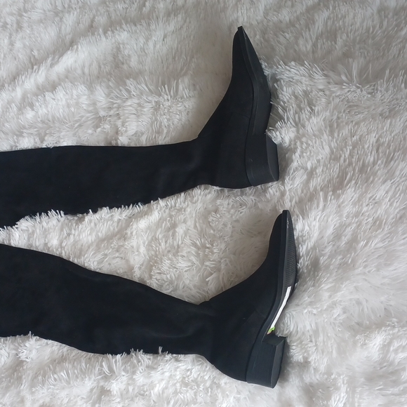 STEVE MADDEN Jody Black Faux Suede Over The Knee Riding Boots SZ 6.5 New w/o Box - Picture 8 of 10